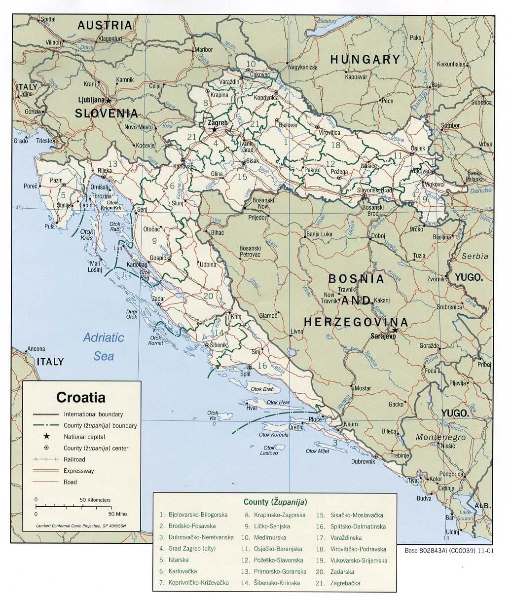 хрватских лука на мапи