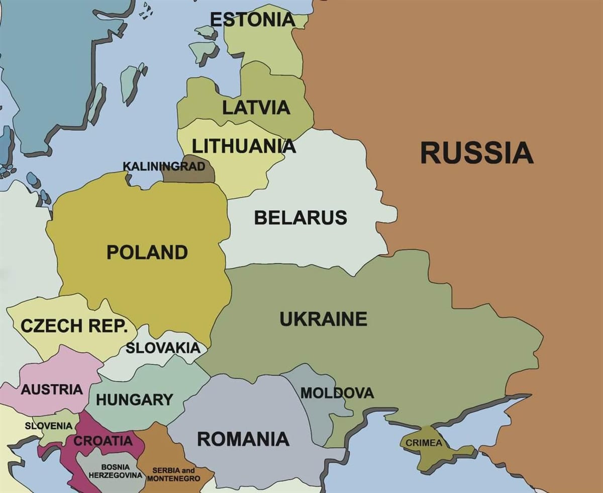 карта Хрватске и суседних земаља