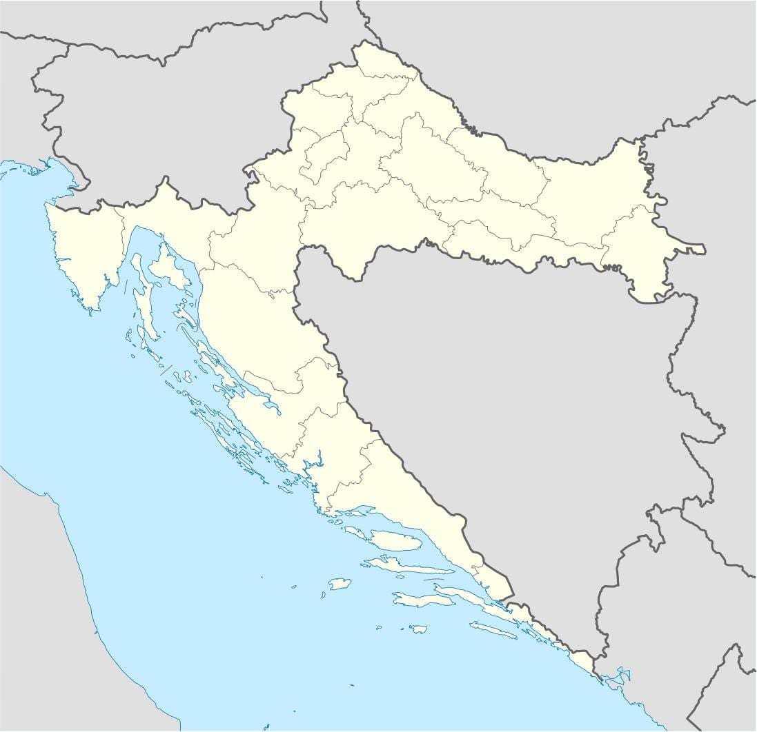 локација на мапи Хрватске
