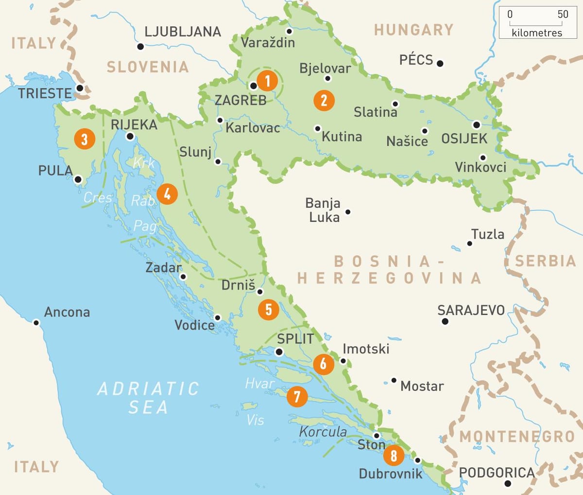 картица картица улицама града цавтат, Хрватска