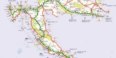 Карта Хрватске путовање
