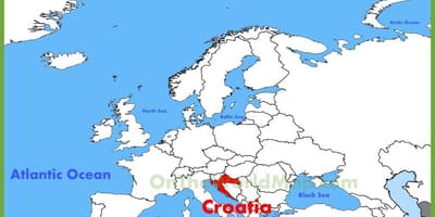 Локација Хрватској на мапи света