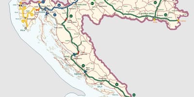 Хрватски автобаны мапи