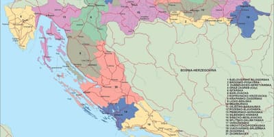Картица вектор Хрватска-карта 