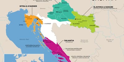 Карта Хрватске винзаводы