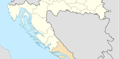 Карта далмация Хрватска 