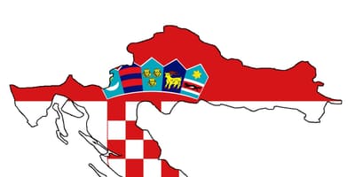 Застава Хрватске на мапи 