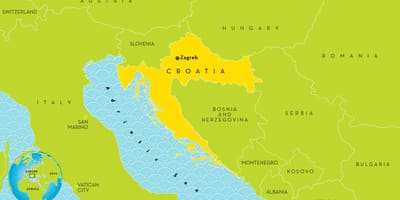 Карта Хрватске и околини