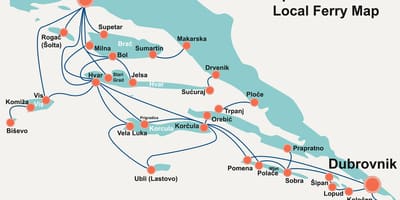 Карта хрватске обале