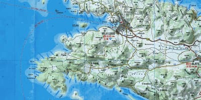 Карта корчула Хрватска