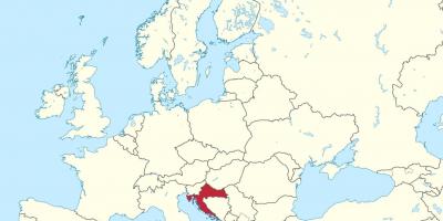 Хрватска на мапи Европе