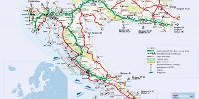 Карта Хрватске воз