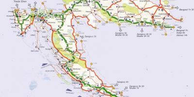 Детаљна мапа путева Хрватској